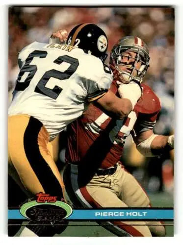 1991 Stadium Club #438 Pierce Holt San Francisco 49ers Football Card original gloss