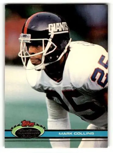 1991 Stadium Club #463 Mark Collins New York Giants football card with original gloss