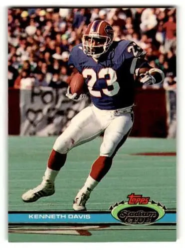 Kenneth Davis Buffalo Bills football card 1991 Stadium Club original gloss NM