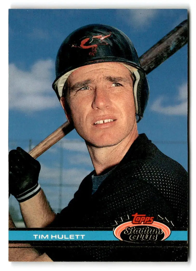 Tim Hulett 1991 Stadium Club #517 trading card featuring MLB player Tim Hulett