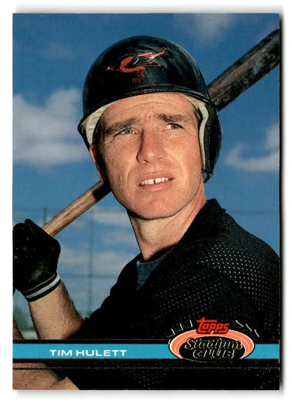 Tim Hulett 1991 Stadium Club #517 trading card featuring MLB player Tim Hulett