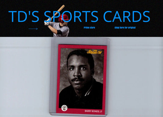 1991 Studio Barry Bonds #222 baseball card featuring Barry Bonds in collectible condition