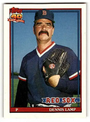 1991 Topps #14 Dennis Lamp Boston Red Sox Baseball Cards ID:53063 - Baseball Cards