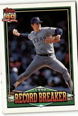 1991 Topps Nolan Ryan baseball card featuring iconic Nolan Ryan athlete image