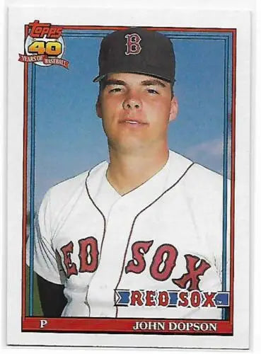 1991 Topps #94 John Dopson NM-MT Red Sox original gloss baseball card for collectors