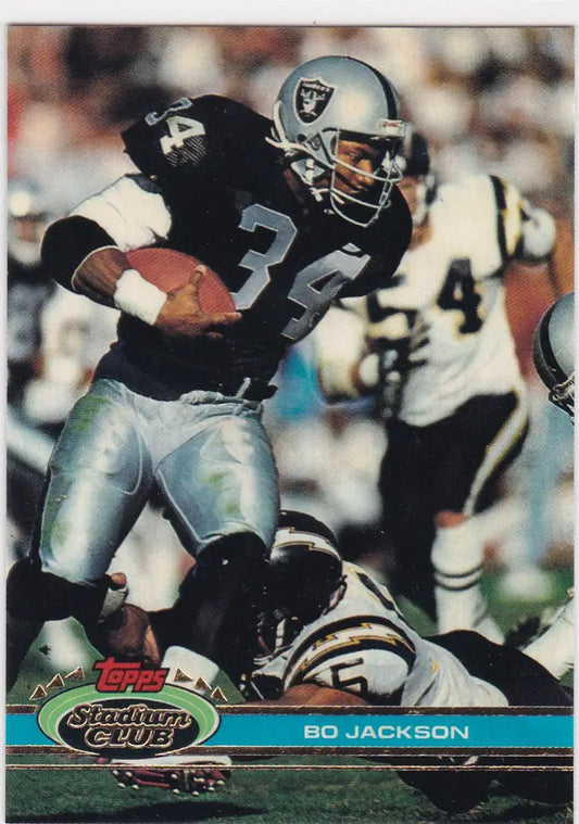 1991 Topps Stadium Club #462 Bo Jackson Oakland Raiders football card collectible