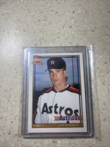 1991 Topps Traded Grey Back #4T Jeff Bagwell rookie trading card for collectors