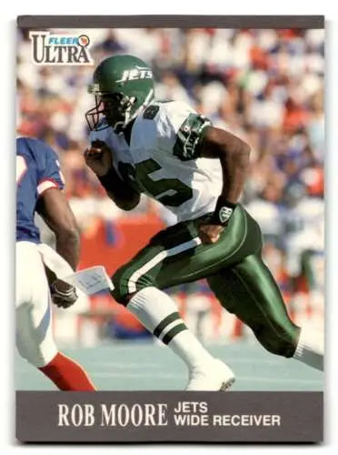 1991 Ultra #104 Rob Moore New York Jets football card in original gloss condition