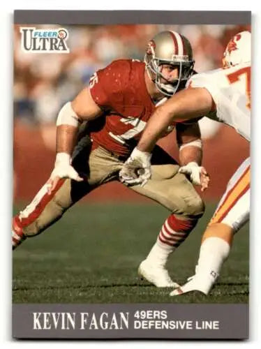 Kevin Fagan San Francisco 49ers football card original gloss 1991 Ultra #247