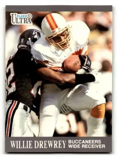 1991 Ultra Willie Drewrey Tampa Bay Buccaneers Football Card original gloss finish