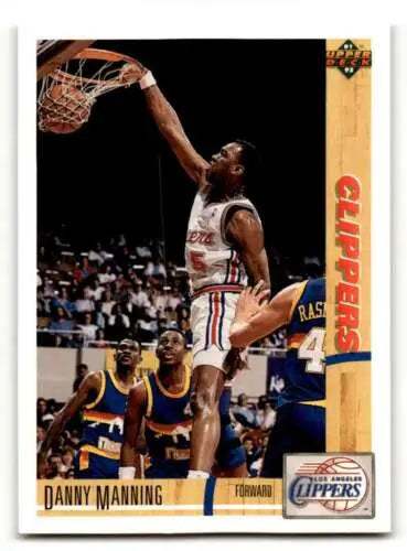 1991 Upper Deck #164 Danny Manning Los Angeles Clippers basketball card with original gloss