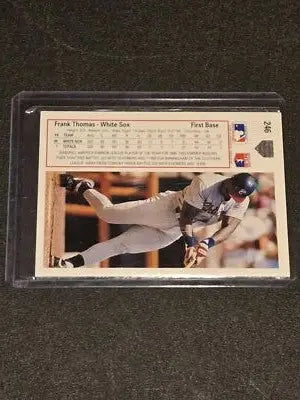 Frank Thomas baseball card from 1991 Upper Deck featuring White Sox player