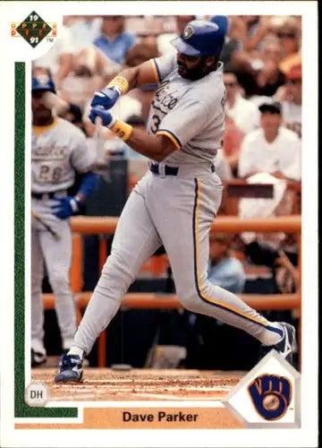 Original gloss 1991 Upper Deck Dave Parker baseball card Brewers ID:11945