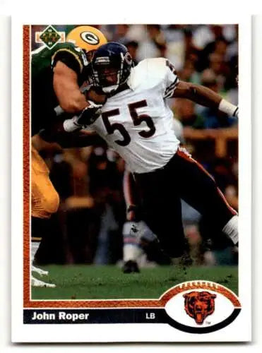 John Roper Chicago Bears football card from 1991 Upper Deck with original gloss