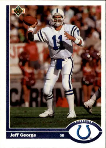 1991 Upper Deck #345 Jeff George NM-MT Colts football card with original gloss