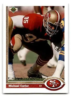 1991 Upper Deck #407 Michael Carter Football Trading Card collectible item