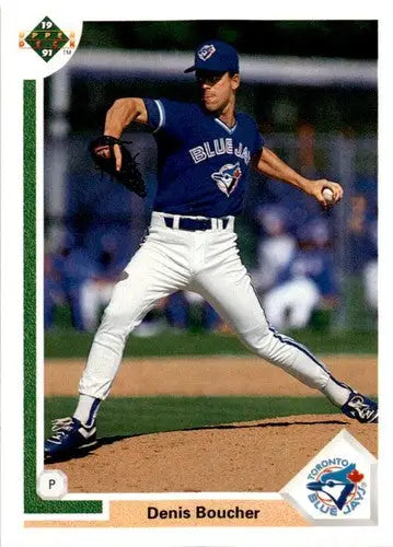 1991 Upper Deck Denis Boucher baseball card with original gloss display