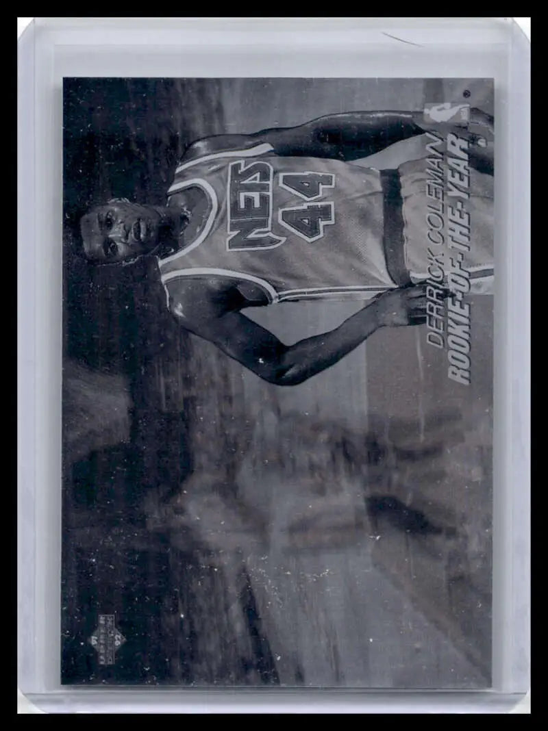 Black and white Derrick Coleman Basketball card, Miami Heat player, jersey number 42