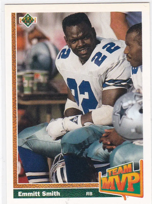 1991 Upper Deck Emmitt Smith #456 Dallas Cowboys football card for collectors