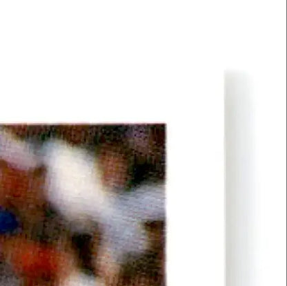 Close-up of vibrant abstract fabric with blue white and reddish-brown hues for Upper Deck Football Jerry Rice Terry McDaniel card