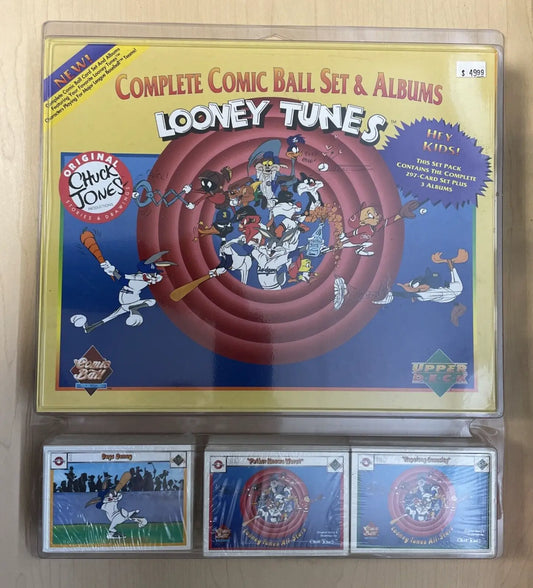1991 Upper Deck Looney Tunes Comic Ball set with albums and holograms featuring characters