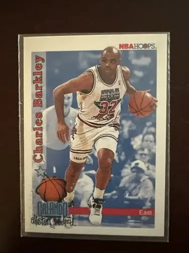 Basketball trading card featuring Charles Barkley NBA from 1992-93 NBA Hoops series