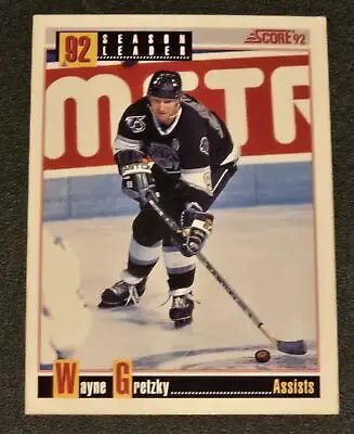 Wayne Gretzky hockey trading card from 1992-93 Score #412 product
