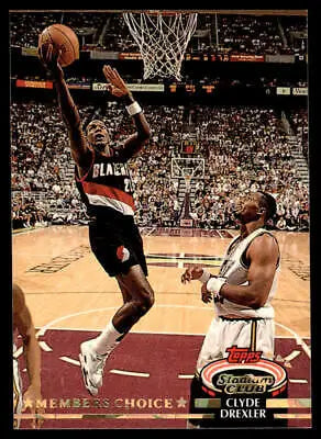 1992-93 Stadium Club #199 Clyde Drexler card featuring Portland Trail Blazers legend