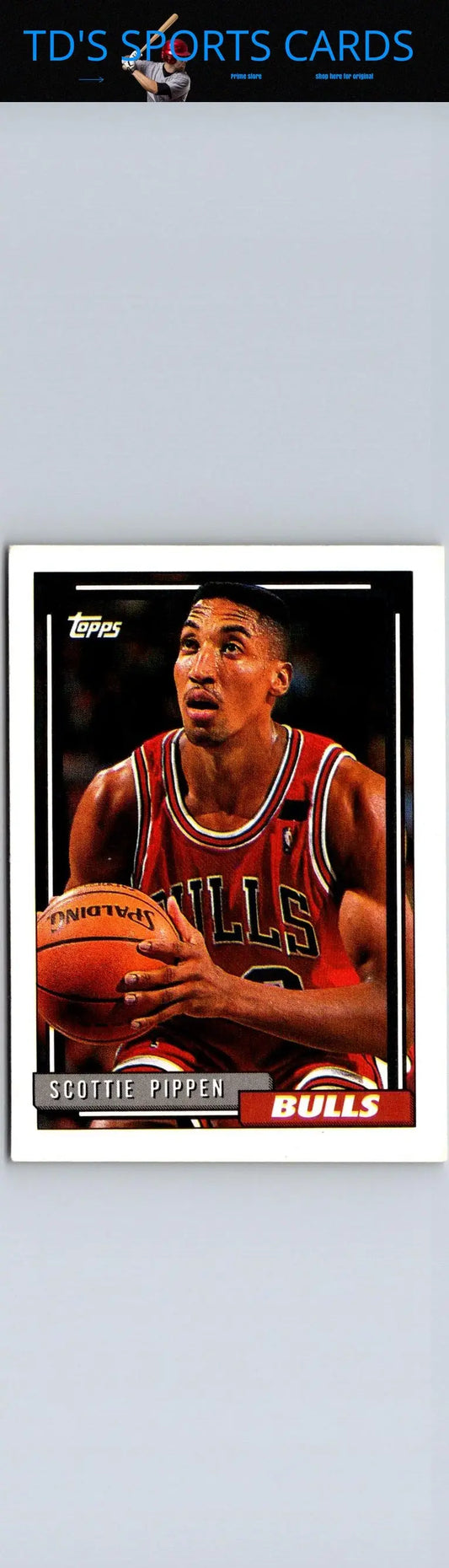 Scottie Pippen basketball card from 1992-93 Topps #389 trading cards collection