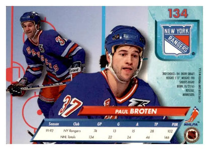 1992-93 Ultra #134 Paul Broten - Trading Card