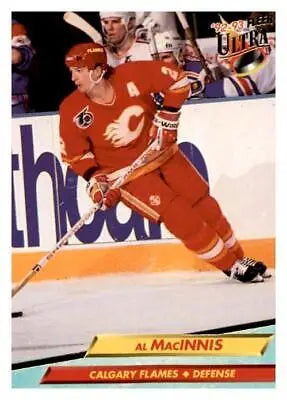 Al MacInnis hockey card from 1992-93 Ultra, a staple for trading cards collectors