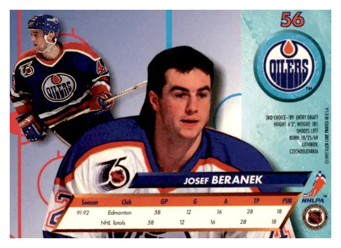 1992-93 Ultra #56 Josef Beranek - Trading Card
