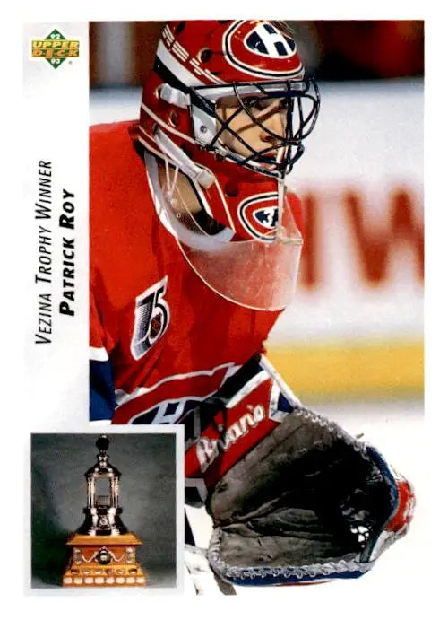 1992-93 Upper Deck #438b Patrick Roy Upper Deck Text and Logo Hologram - Trading Card