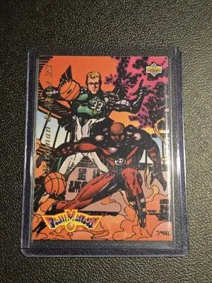 Basketball trading card from 1992-93 Upper Deck High Series featuring Jordan and Bird