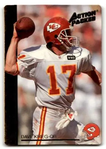 1992 Action Packed #55 Dave Krieg Kansas City Chiefs Football Card original gloss condition
