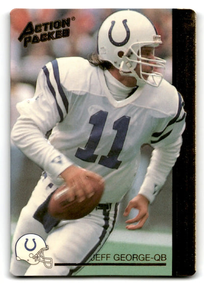 Vintage Jeff George football rookie card from 1992 Action Packed Football collection
