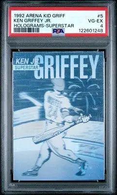 1992 Arena Holograms Kid Griff Ken Griffey JR. #5 Superstar Baseball PSA 4