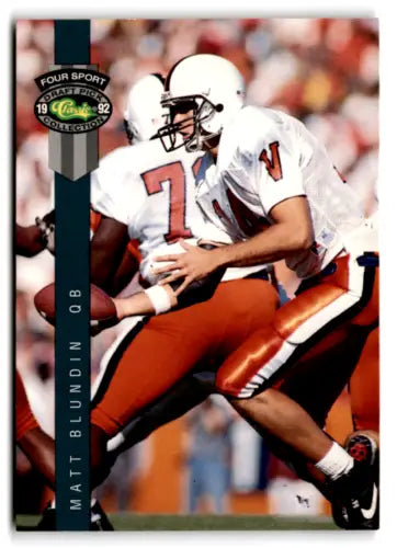 1992 Classic Four Sport #112 Matt Blundin trading card with original gloss in NM condition