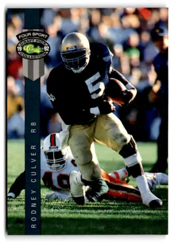 1992 Classic Four Sport Rodney Culver NM trading card with original gloss for Colts fans