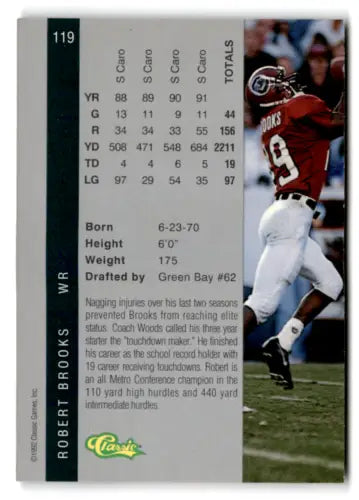 1992 Classic Four Sport #119 Robert Brooks NM Near Mint Packers original gloss card