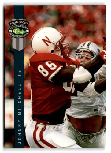 Johnny Mitchell football card in original gloss, 1992 Classic Four Sport, Mint NY Jets