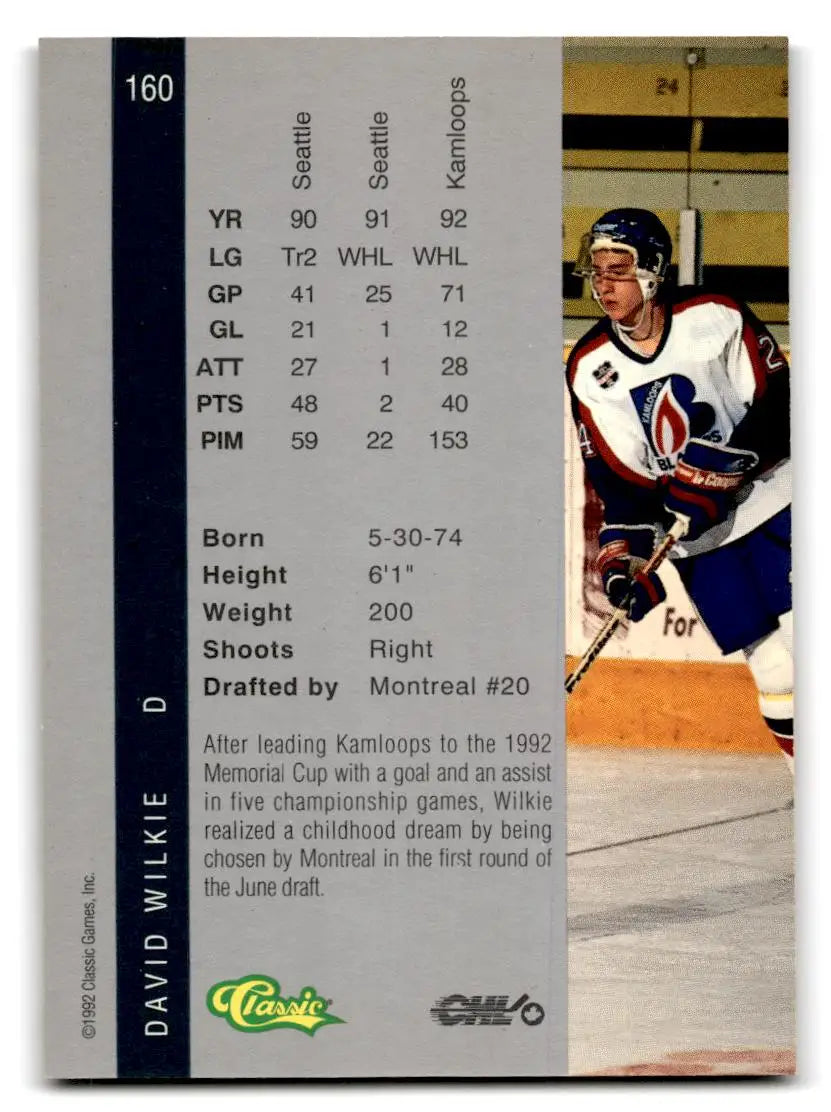 1992 Classic Four Sport #160 David Wilkie - Trading Card