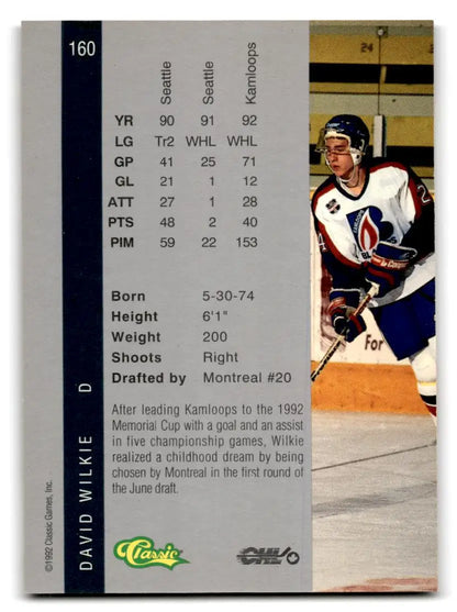 1992 Classic Four Sport #160 David Wilkie - Trading Card