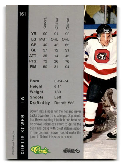 1992 Classic Four Sport #161 Curtis Bowen - Trading Card