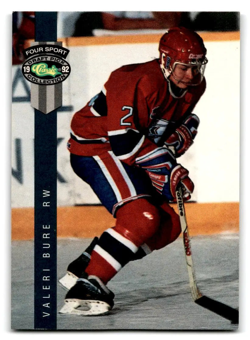1992 Classic Four Sport #163 Valeri Bure hockey trading card for collectors