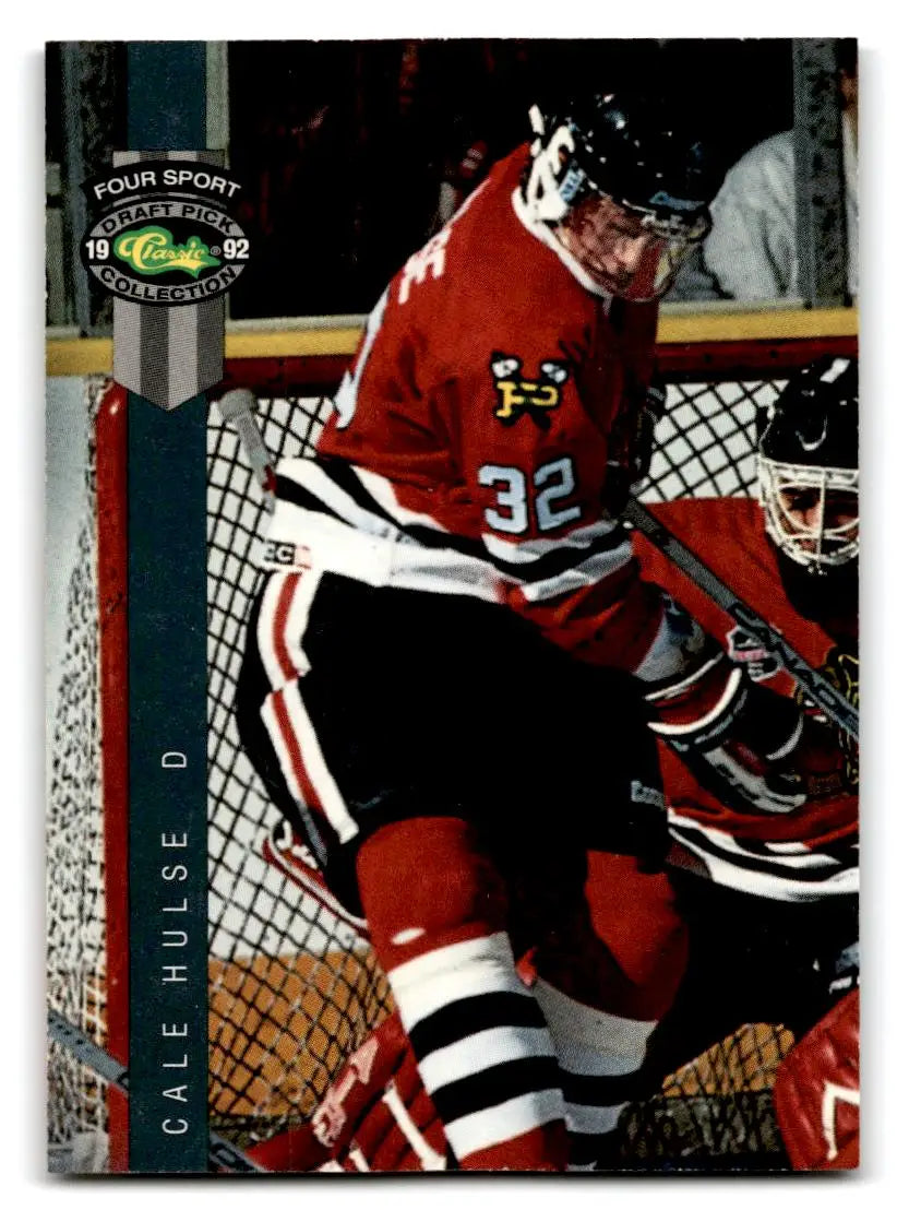 Hockey trading card of Cale Hulse from 1992 Classic Four Sport collection