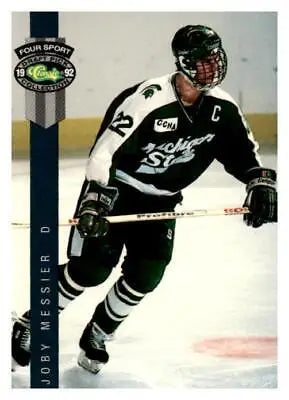 Hockey player Joby Messier in action from Classic Four Sport trading card series