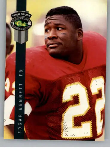 1992 Classic Four Sport #93 Edgar Bennett football card with original gloss from Packers