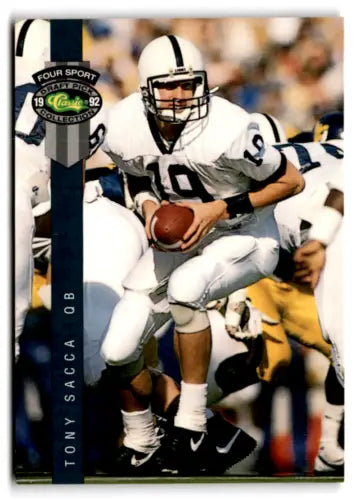 Tony Sacca football card from 1992 Classic Four Sport in near mint condition