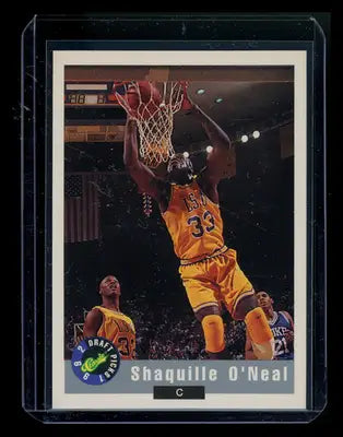 Shaquille O’Neal basketball card in protective sleeve at Classic National Sports Collectors Convention